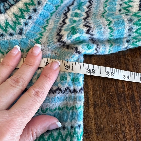 Talbots | V-Neck Fair Isle Cardigan Sweater - Picture 8 of 9